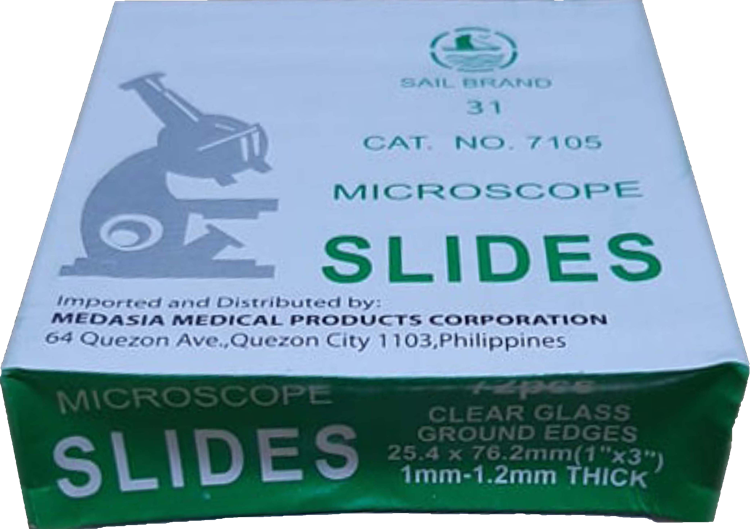 MICROSCOPE GLASS SLIDES (PLAIN FROSTED) 72pcs Slides Per Box Medical Slides CAT 7105 (Sail)