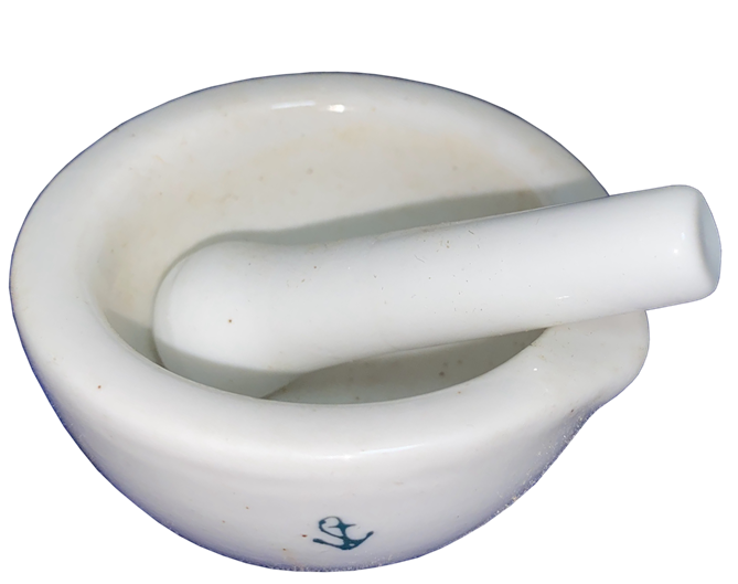Mortar &amp;amp; Pestle Laboratory Porcelain White Mortar and Pestle for Chemical Laboratory Size: 60mm