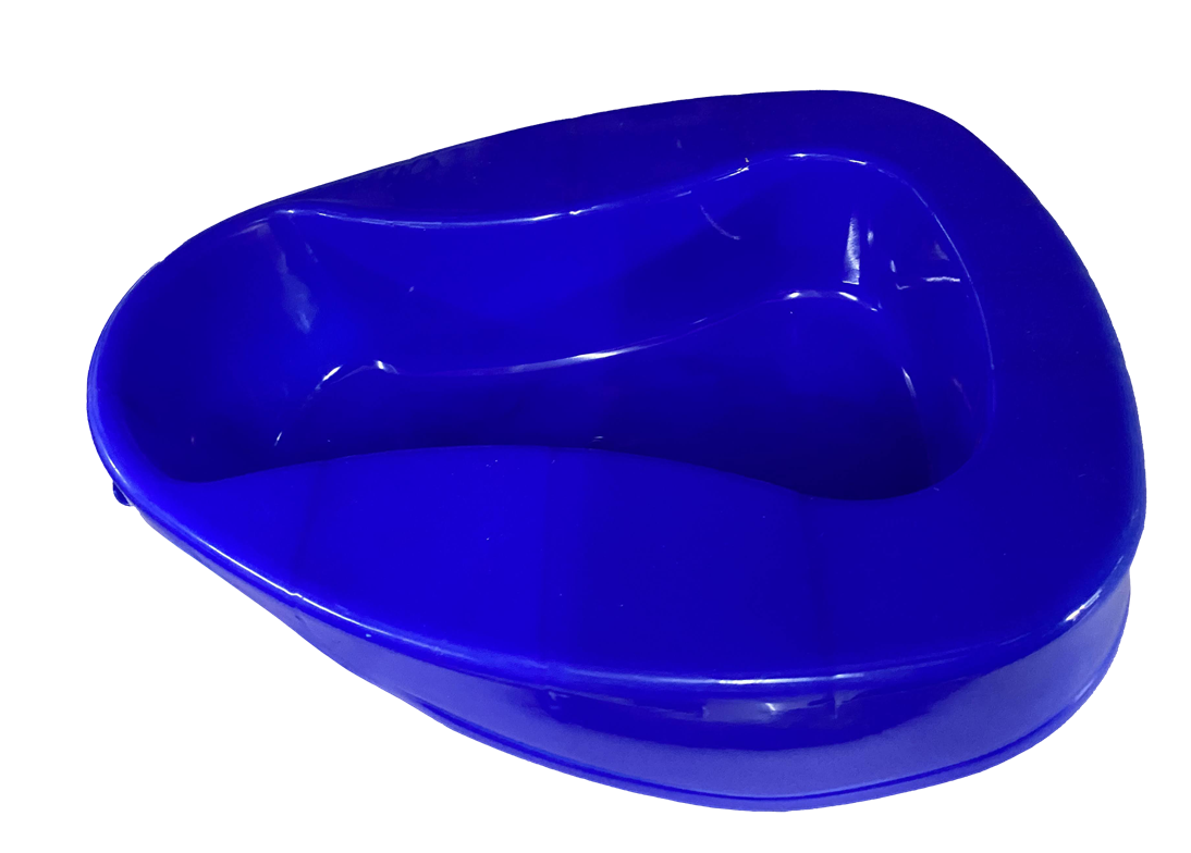 Bed Pan - Blue Plastic  Durable Easy-to-Clean thumb