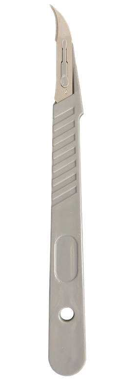 Scalpel Sterile Carbon Steel with Plastic Handle 1pc (Size #: 12) Disposable
