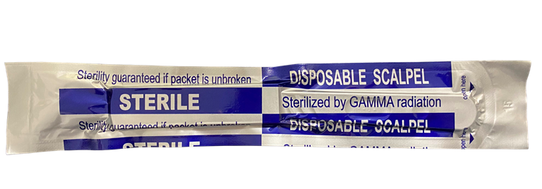 Scalpel Sterile Carbon Steel with Plastic Handle 1pc (Size #:15) Disposable thumb