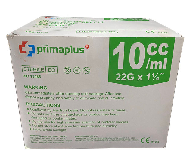 Syringe with Needle 1cc Disposable (PRIMAPLUS) thumb