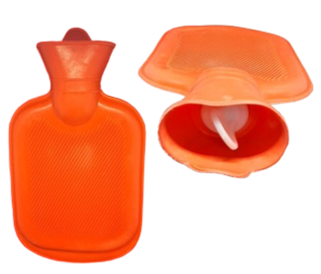 Hot Water Bag  Rubber 1 Liter Red