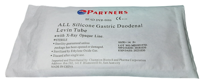 NGT w/ X-Ray Opaque Line Fr.14  NGT Silicone Gastric Duodenal Levin Tube thumb