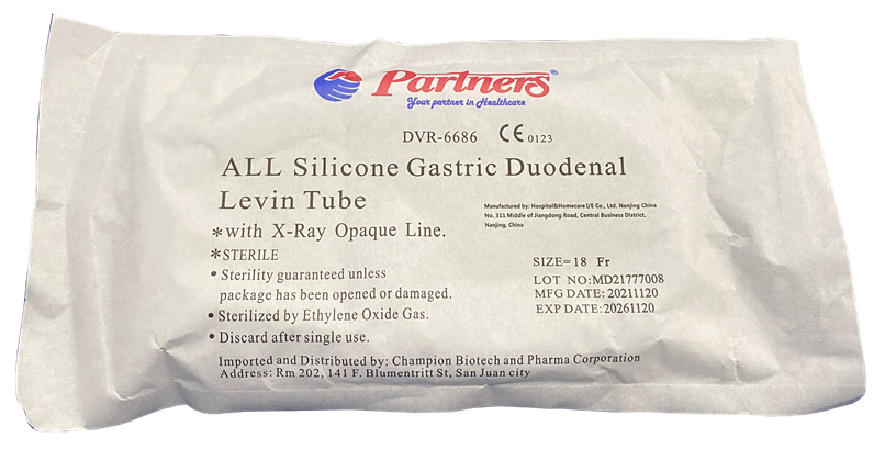 NGT w/ X-Ray Opaque Line Fr.14  NGT Silicone Gastric Duodenal Levin Tube thumb