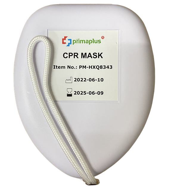 CPR Mask with O2 inlet Pocket Mask in Hard Case Medical Rescue Mask First Aid Adult (PARTNERS/PRIMSPLUS)