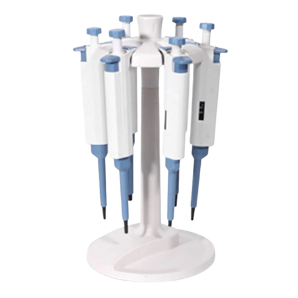 Pipettor Rack Round Stand 6 position Plastic Base Color: White Round (Winguard)