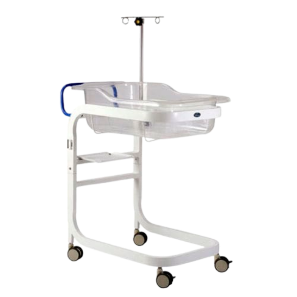 Bassinet Crib Tilting Infant Hospital Bed Trolley IV pole 2 hooks Acrylic (Winguard)