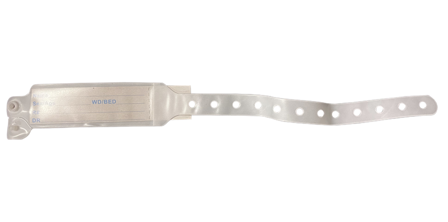 Identification bracelet WHITE ADULT WRITE-ON TYPE ELASTIC HOSPITAL CLINIC USE (1pc/s only)