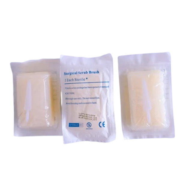 Surgical Scrub hand Brush / Sponge with Povidone - Iodine 7.5%  With Nail Cleaner Povidone Iodine