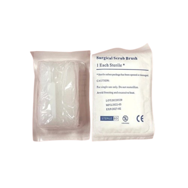 Surgical Scrub hand Brush / Sponge with Povidone - Iodine 7.5%  With Nail Cleaner Povidone Iodine thumb