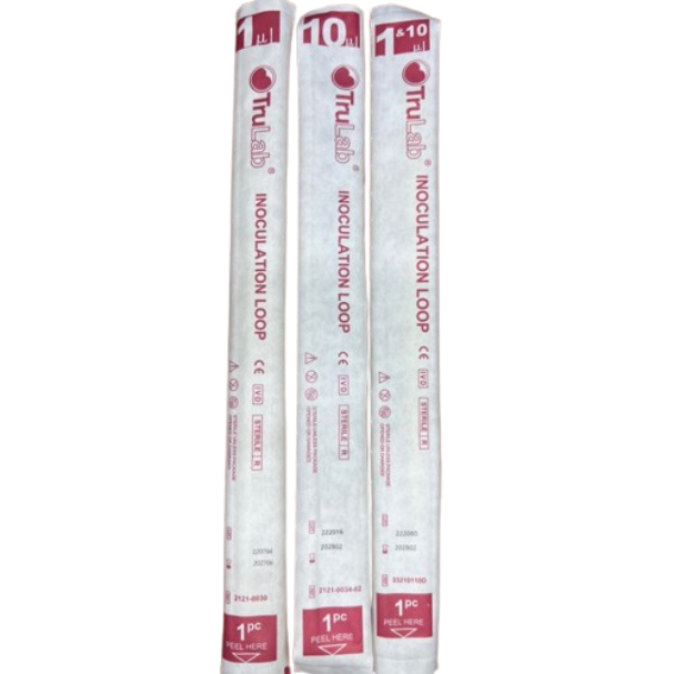 Inoculation Loop 1+10ul Yellow 10ul Sterile with Needle 10pcs (Trulab)