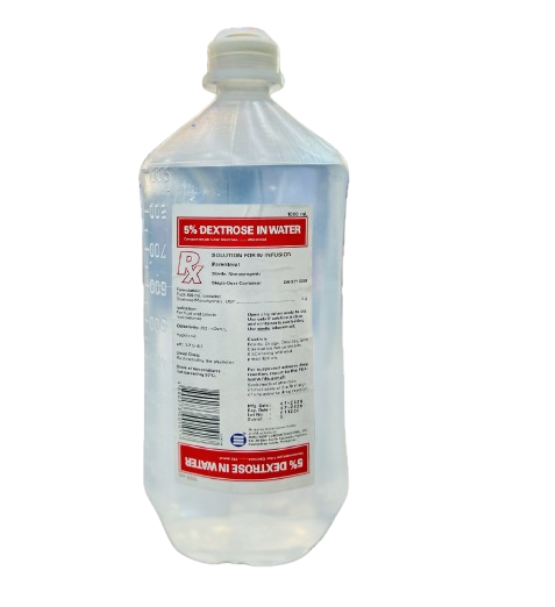 Intravenous fluid Dextrose in water 5g 5% 100ml