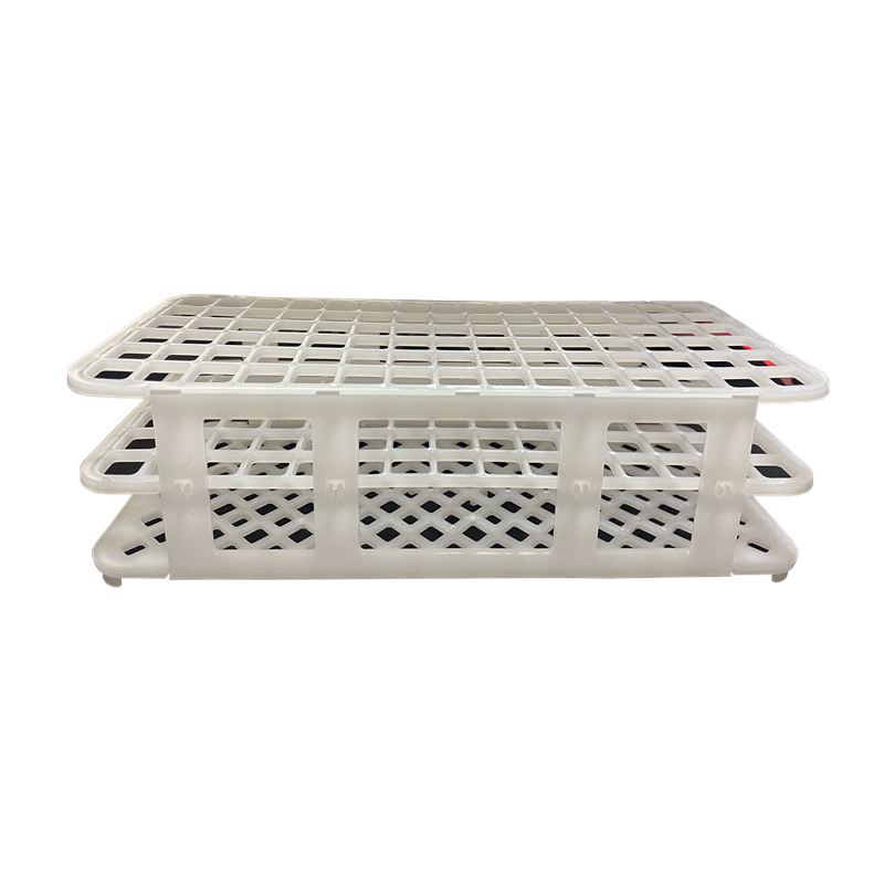 Test Tube Rack - White Plastic 90 well